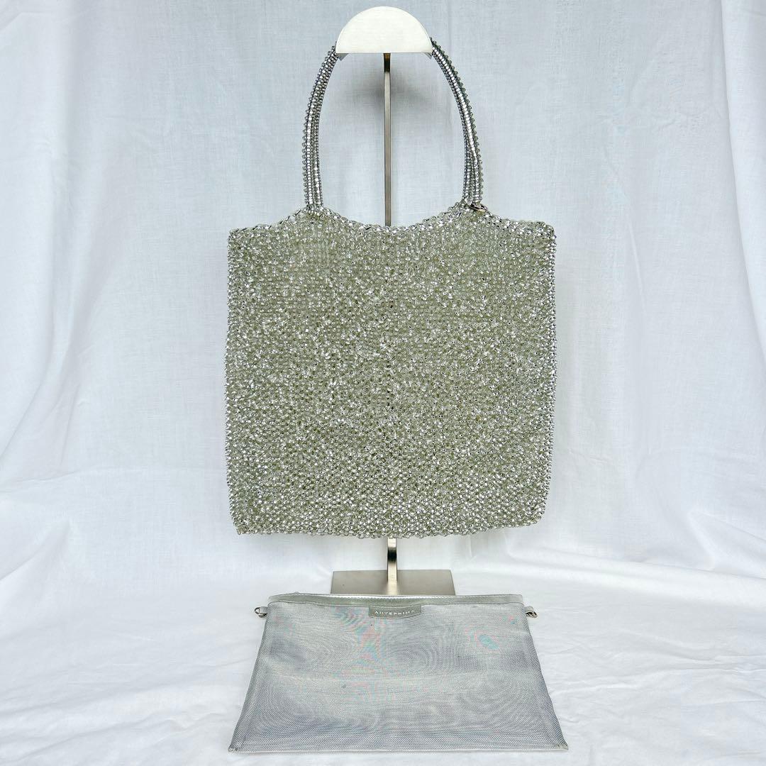 人気カラー　アンテプリマ　スタンダードスクエア　ラージ　シルバー　インナーバッグ