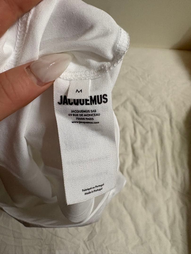 (*)様 新品未使用　jacquemus 白ロゴtシャツ