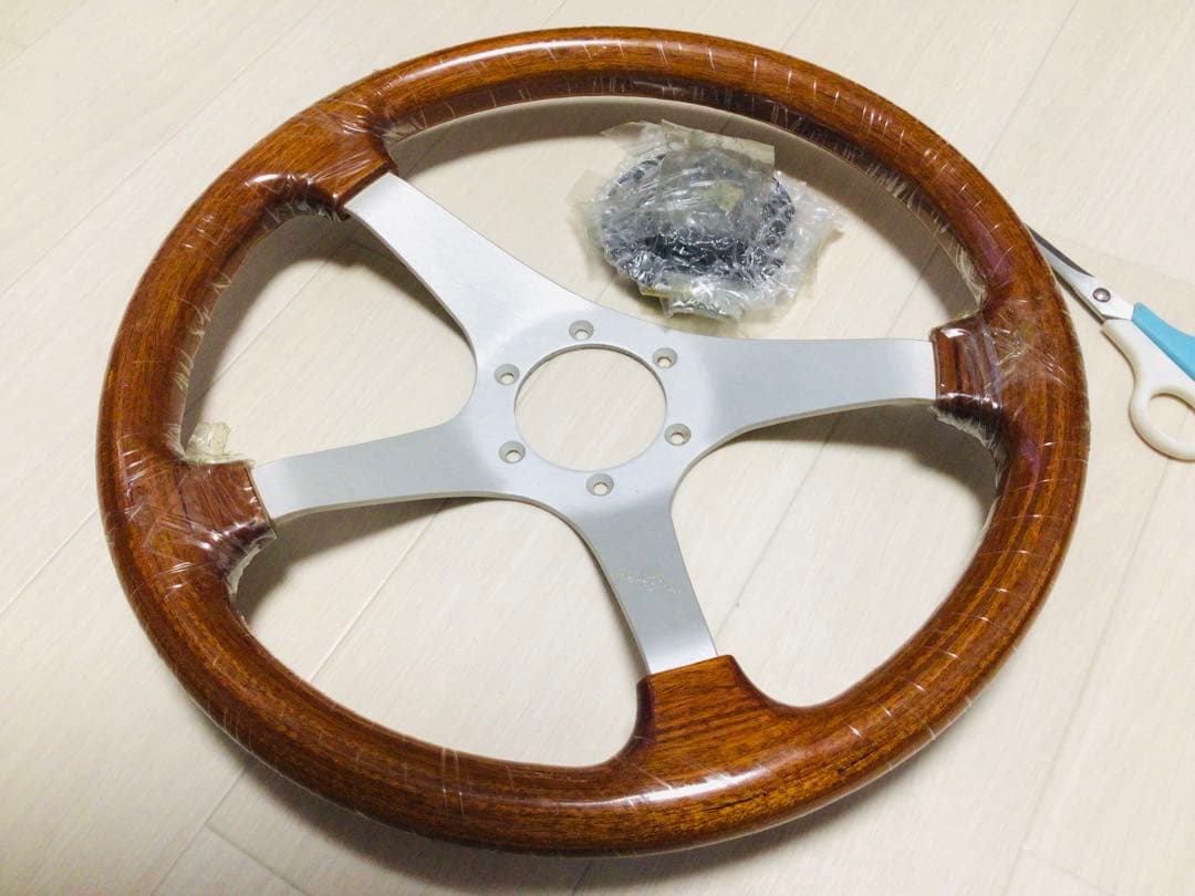 パーソナル 当時物 ウッドステアリング φ350 マホガニー 未使用/完品