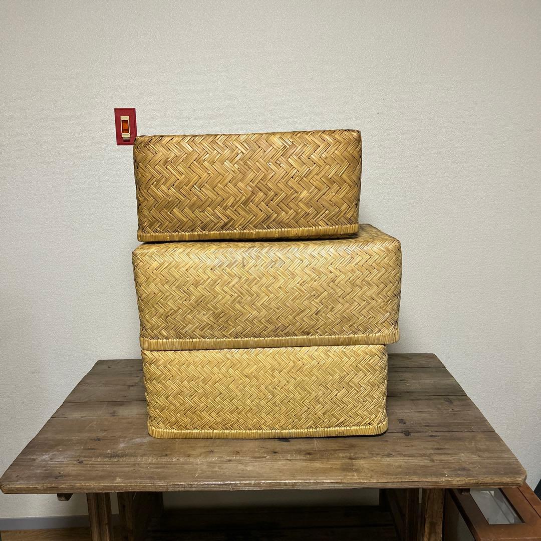 柳行李　やなぎこおり　3点