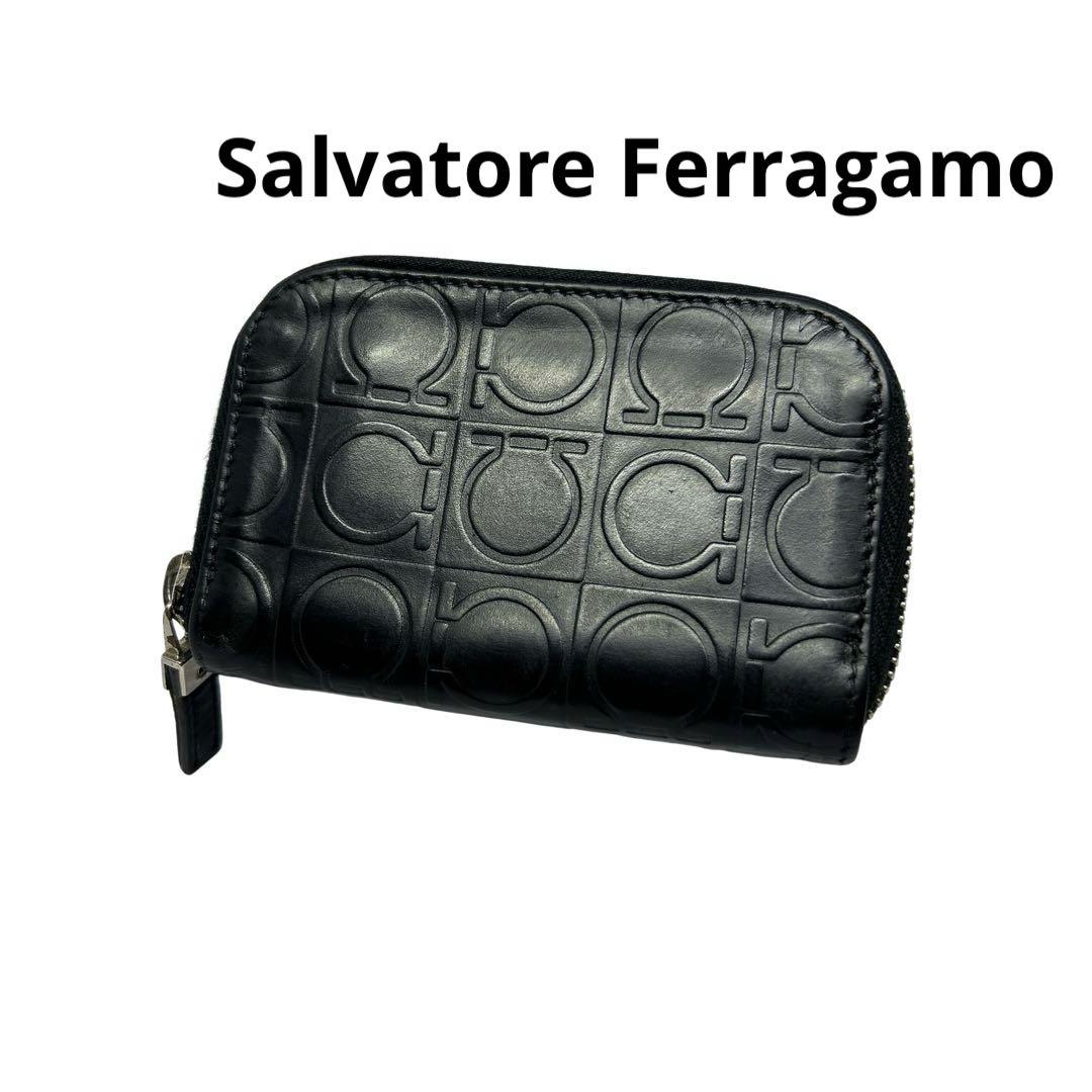 SalvatoreFerragamo ケース 黒 カードケース ガンチーニ