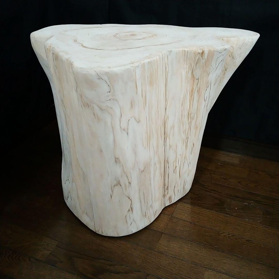 丸太スツール　丸太サイドテーブル　ヒノキ