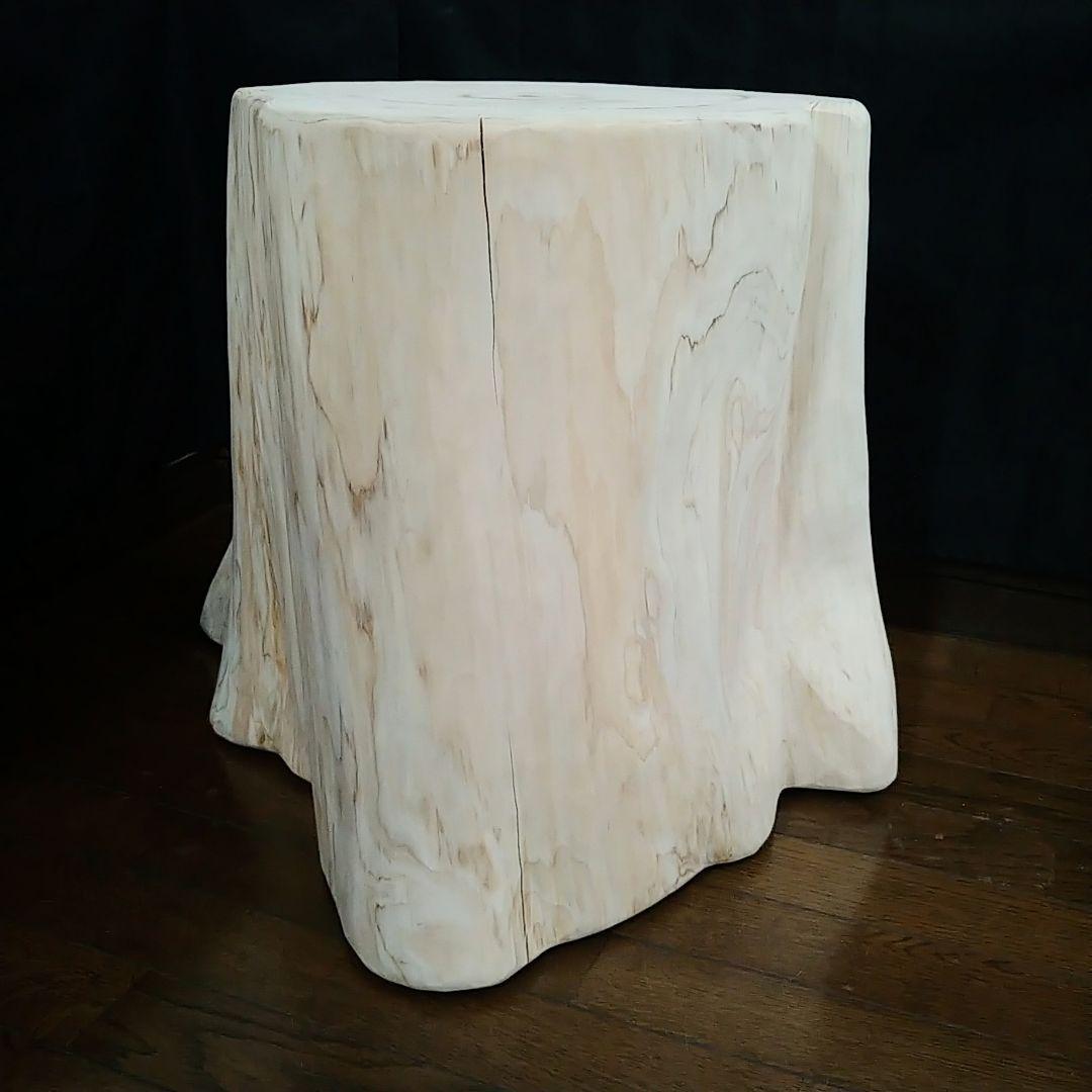 丸太スツール　丸太サイドテーブル　ヒノキ