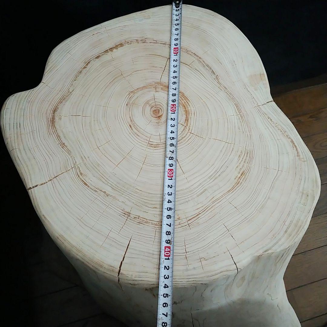 丸太スツール　丸太サイドテーブル　ヒノキ