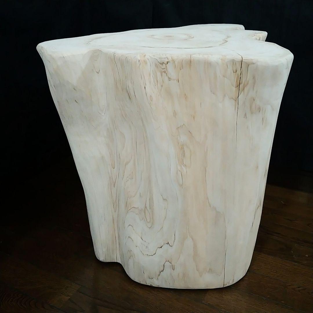 丸太スツール　丸太サイドテーブル　ヒノキ