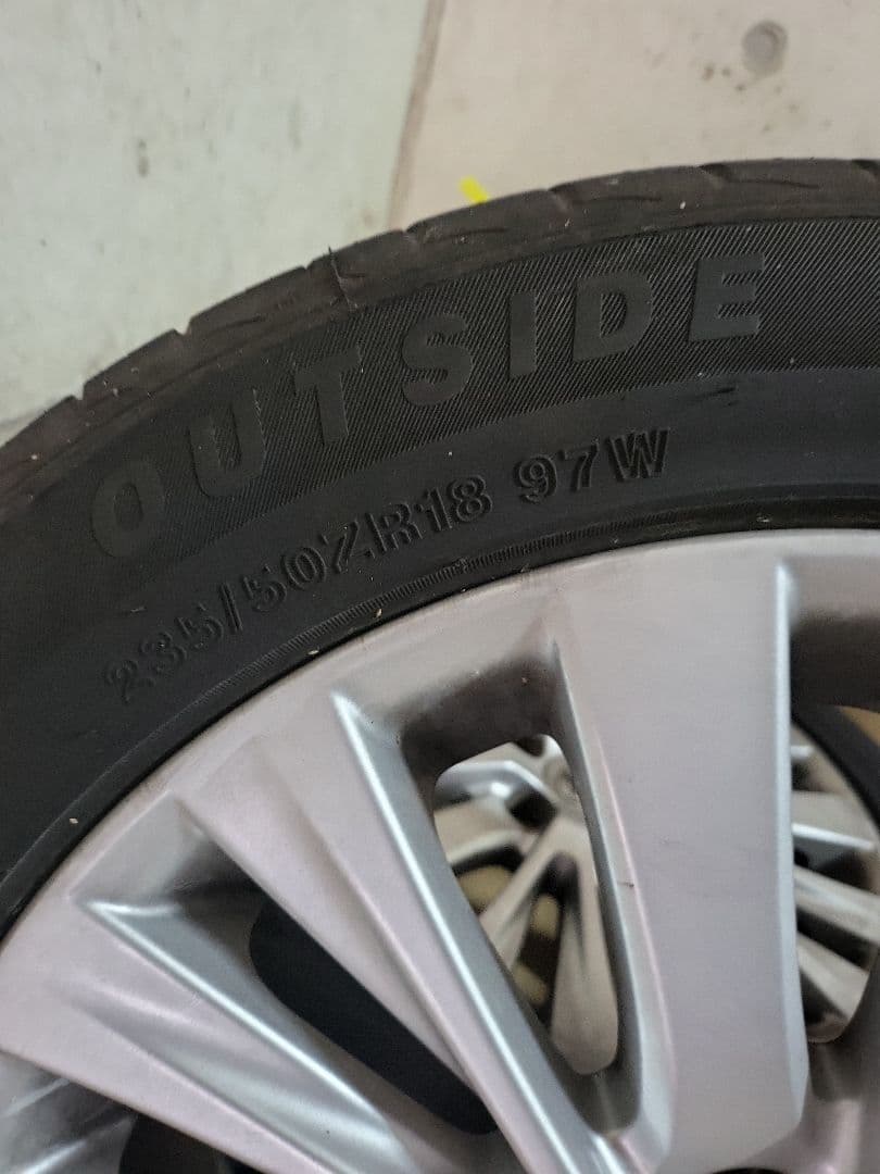 わ*ら様 235/50R18 ヴェルファイア純正ホイール タイヤセット 4本