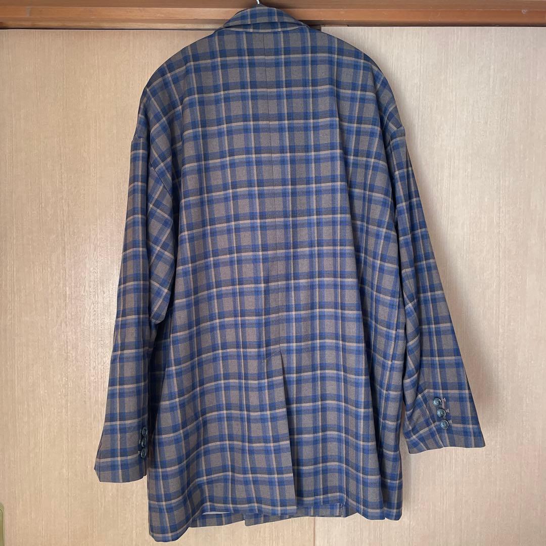【タグ付き】 DISCOAT チェックWブレストジャコット　ユニセックス