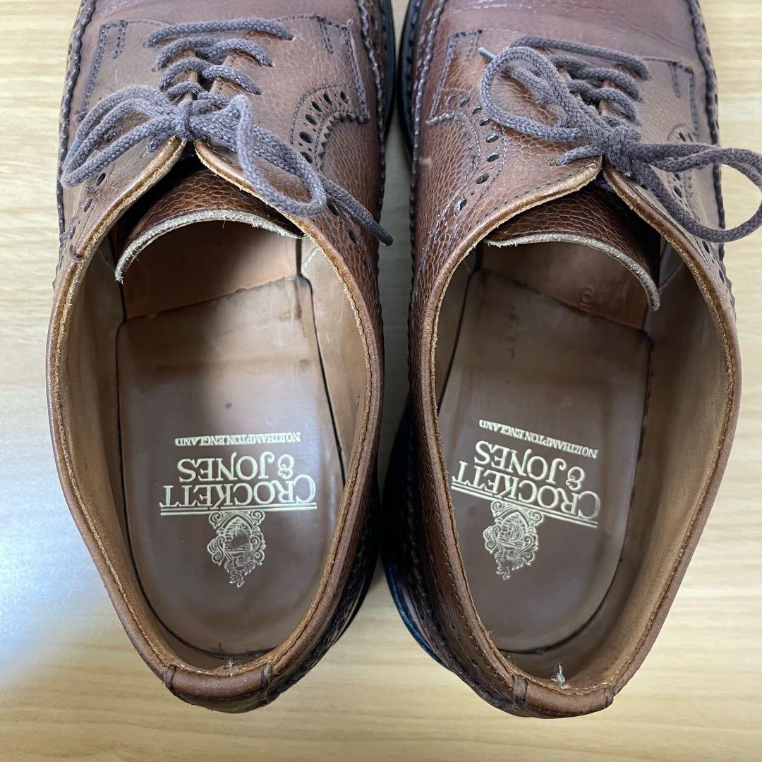 クロケットアンドジョーンズ　ドレスシューズ　革靴　レザー　ブラウン　6