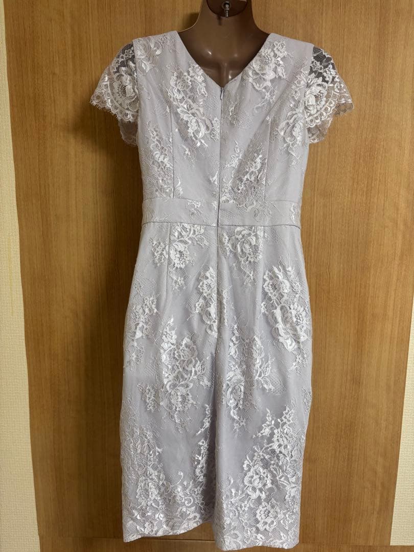 DE2366＊パールビジュー✖️総レースセミディドレスdblL