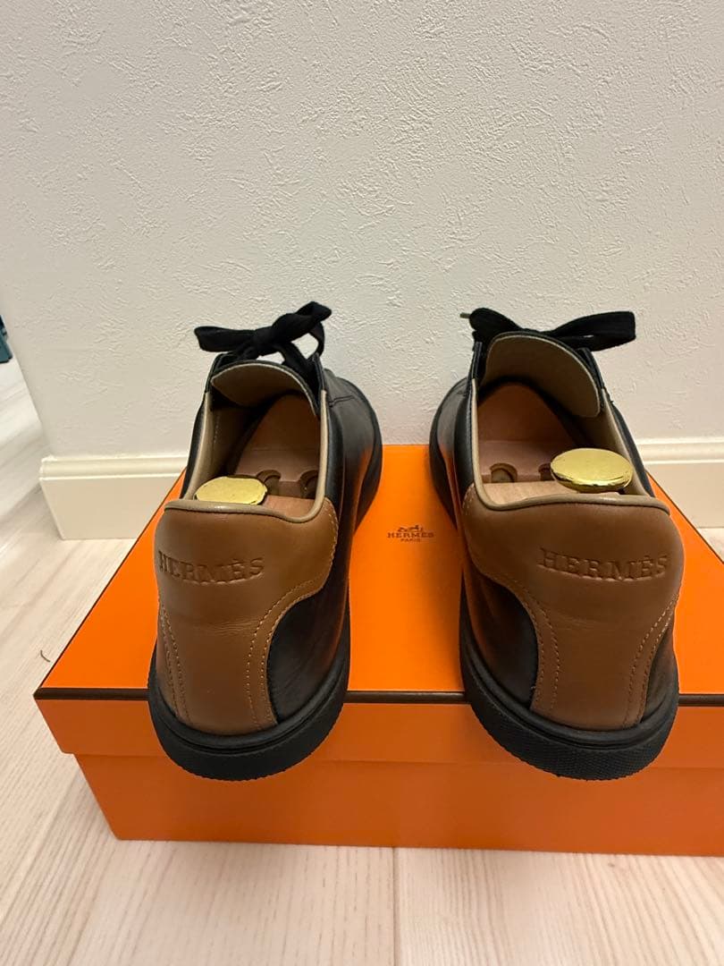 ⭐︎超美品⭐︎ 本物 エルメス ブラックレザー スニーカー 27cm 送料無料