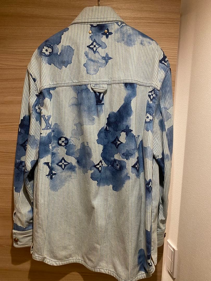 21SS ヴァージルアブロー ストライプモノグラムワーク デニムジャケット