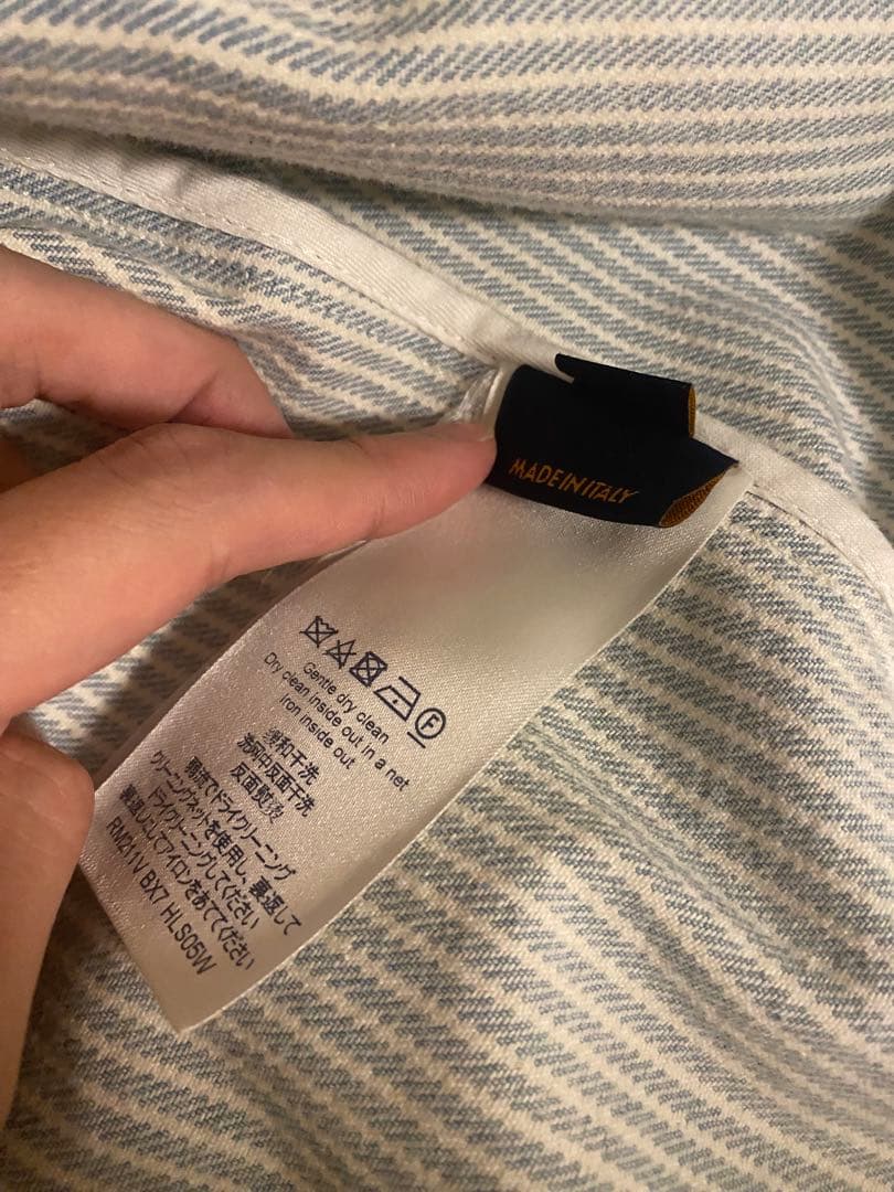 21SS ヴァージルアブロー ストライプモノグラムワーク デニムジャケット