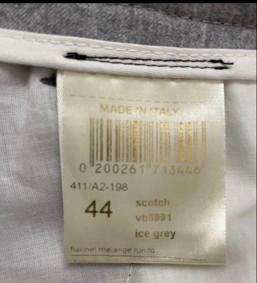 グレー プリーツ スラックス 調整可能ベルト付き