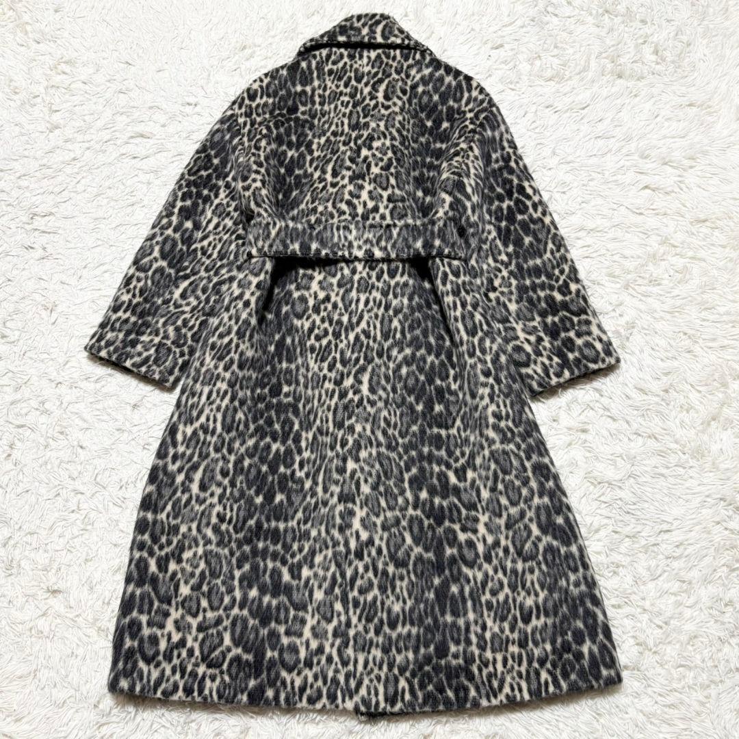 極美品 マックスマーラ ステューディオ 毛皮コート アルパカ混 レオパード柄