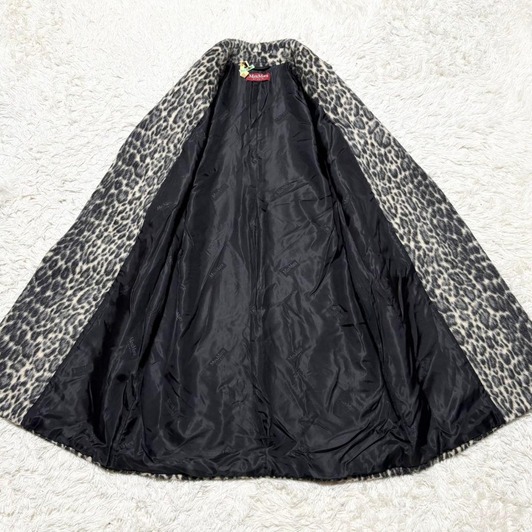 極美品 マックスマーラ ステューディオ 毛皮コート アルパカ混 レオパード柄