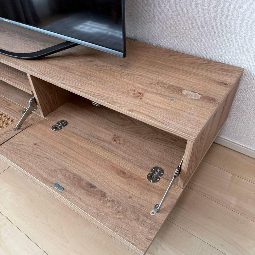 ★ほたる★【LOWYA】引取り可！ラタン調テレビボード(180cm)