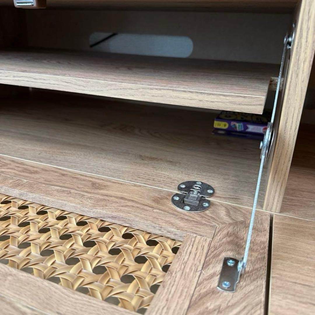 ★ほたる★【LOWYA】引取り可！ラタン調テレビボード(180cm)