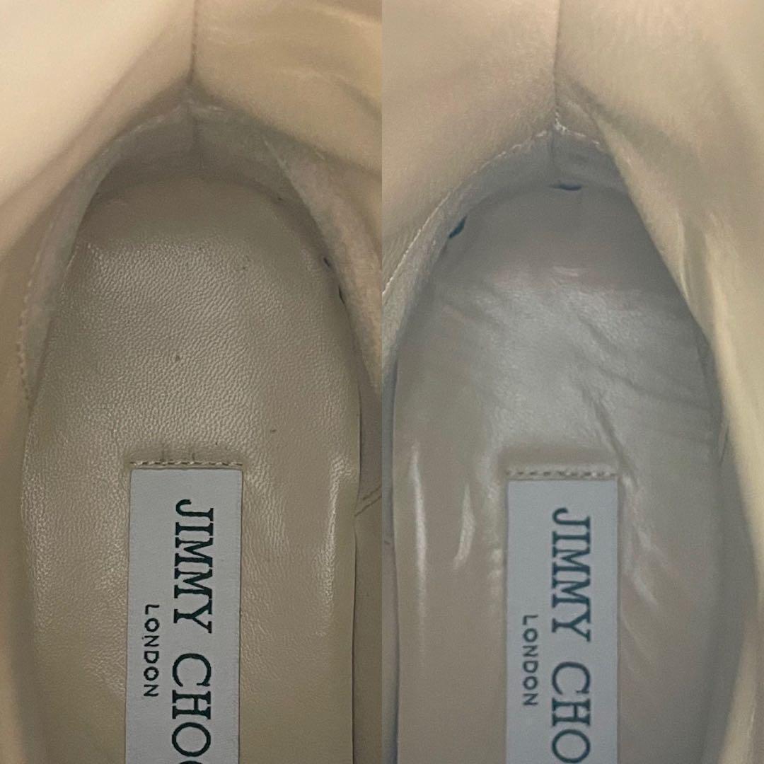 新品/EU36.5 ジミーチュウ アンクルブーツ バックジップ 本革 ブラック