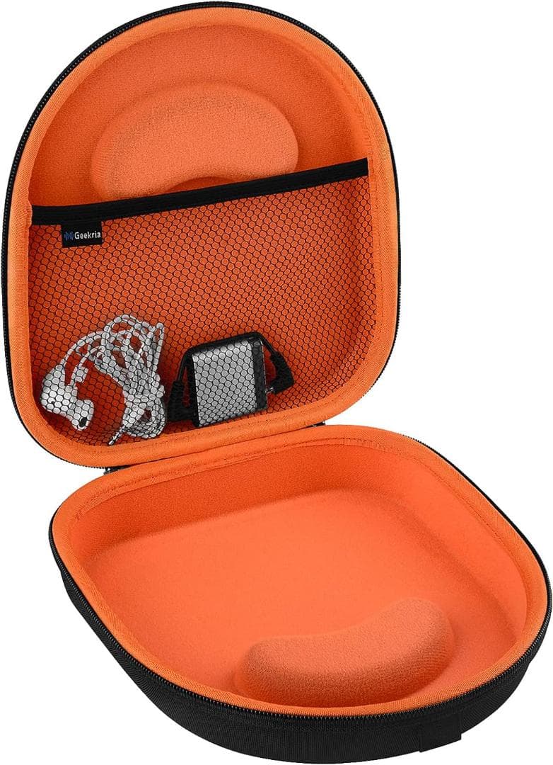 旅行用ヘッドホンハードケース 収納ポーチ付き ブラック 複数モデル対応