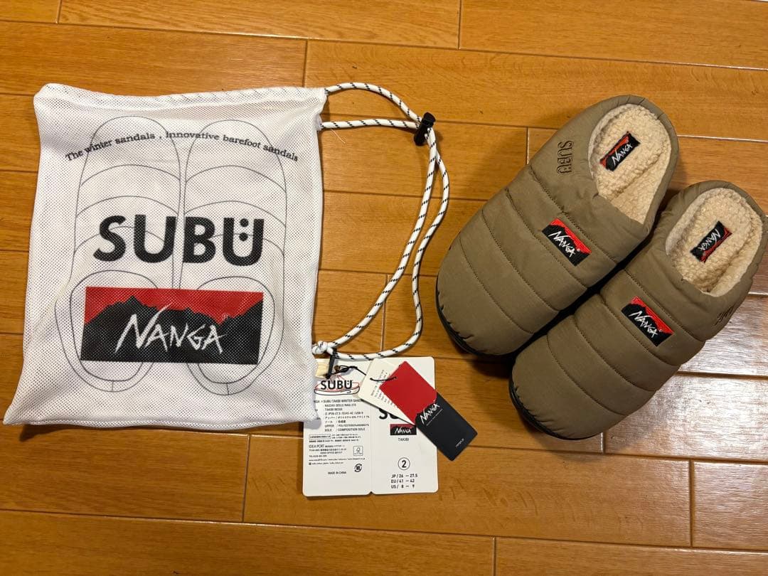NANGA×SUBU タキビ　ウィンター　サンダル　新品送料込み