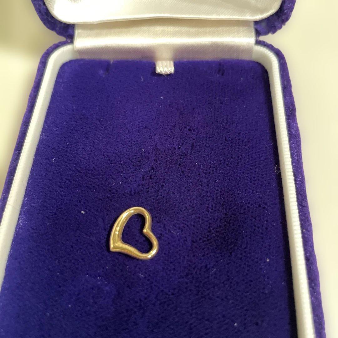 K18 ゴールドハート型ペンダントトップ