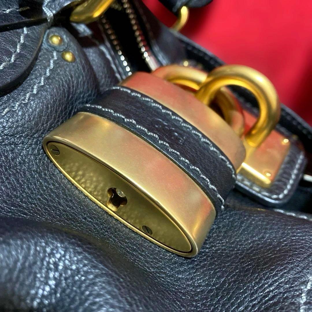 【当時物 廃盤】Chloe美品 クロエ パディントン ハンドバッグ ゴールド