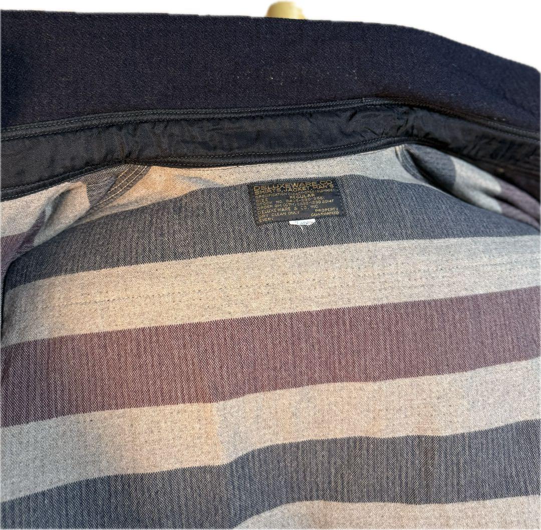 DELUXEWARE デラックスウエアCPON ウール　ミリタリー　シャツ　紺