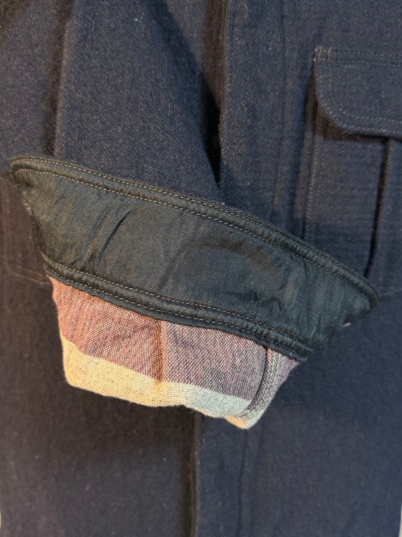 DELUXEWARE デラックスウエアCPON ウール　ミリタリー　シャツ　紺