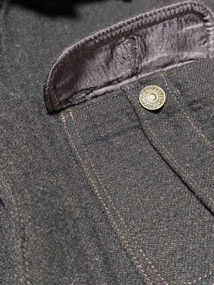 DELUXEWARE デラックスウエアCPON ウール　ミリタリー　シャツ　紺