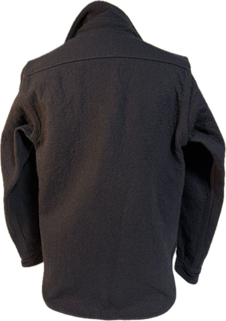 DELUXEWARE デラックスウエアCPON ウール　ミリタリー　シャツ　紺