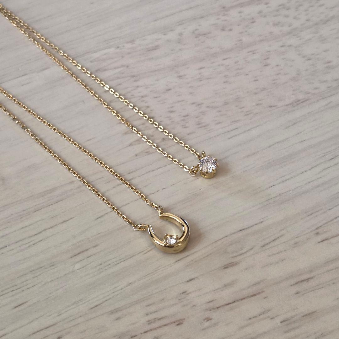 LANVIN en blue セサンパ馬蹄モチーフ2点セットネックレス ほぼ新品