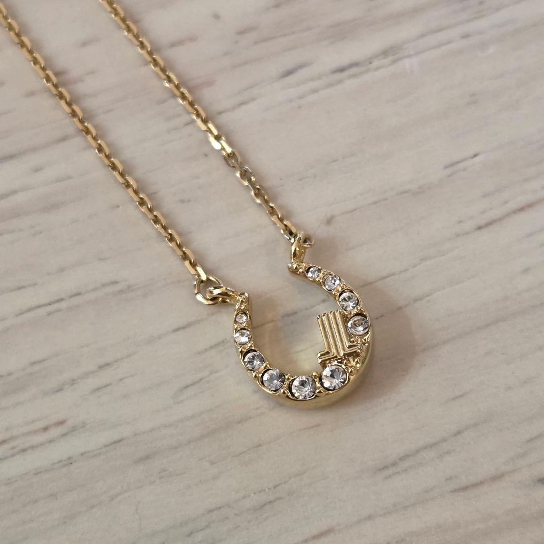 LANVIN en blue セサンパ馬蹄モチーフ2点セットネックレス ほぼ新品