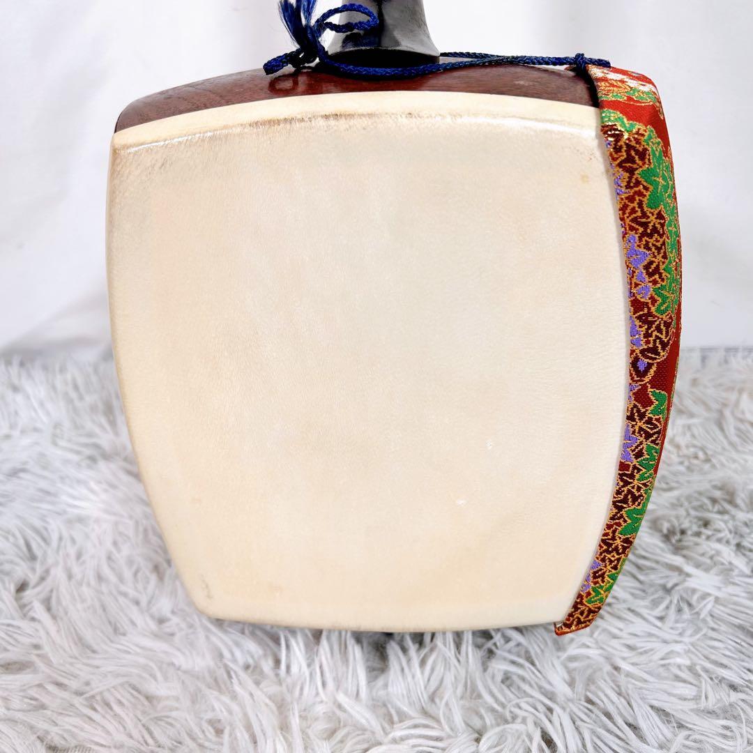 【希少】長唄三味線　細棹　紅木　正寸　丸打胴　皮破れなし　本皮