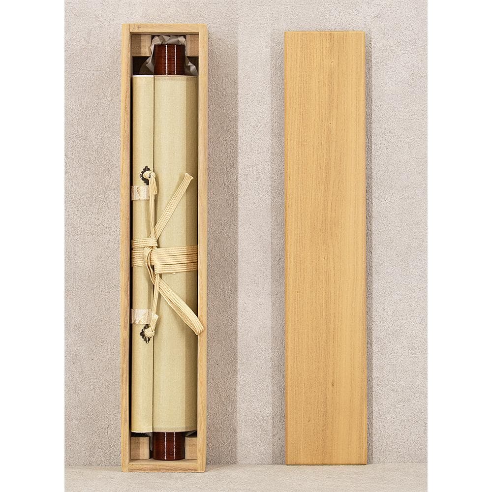 ※のりこ　掛軸 茶掛け 縦幅 小林太玄 竹画賛「葉々起清風」共箱