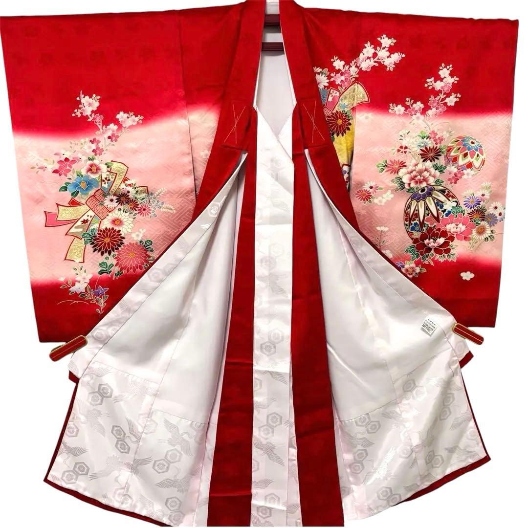 京友禅 正絹 多色箔技法 お宮参り着物 女の子 産着 祝着 のしめ 襦袢付