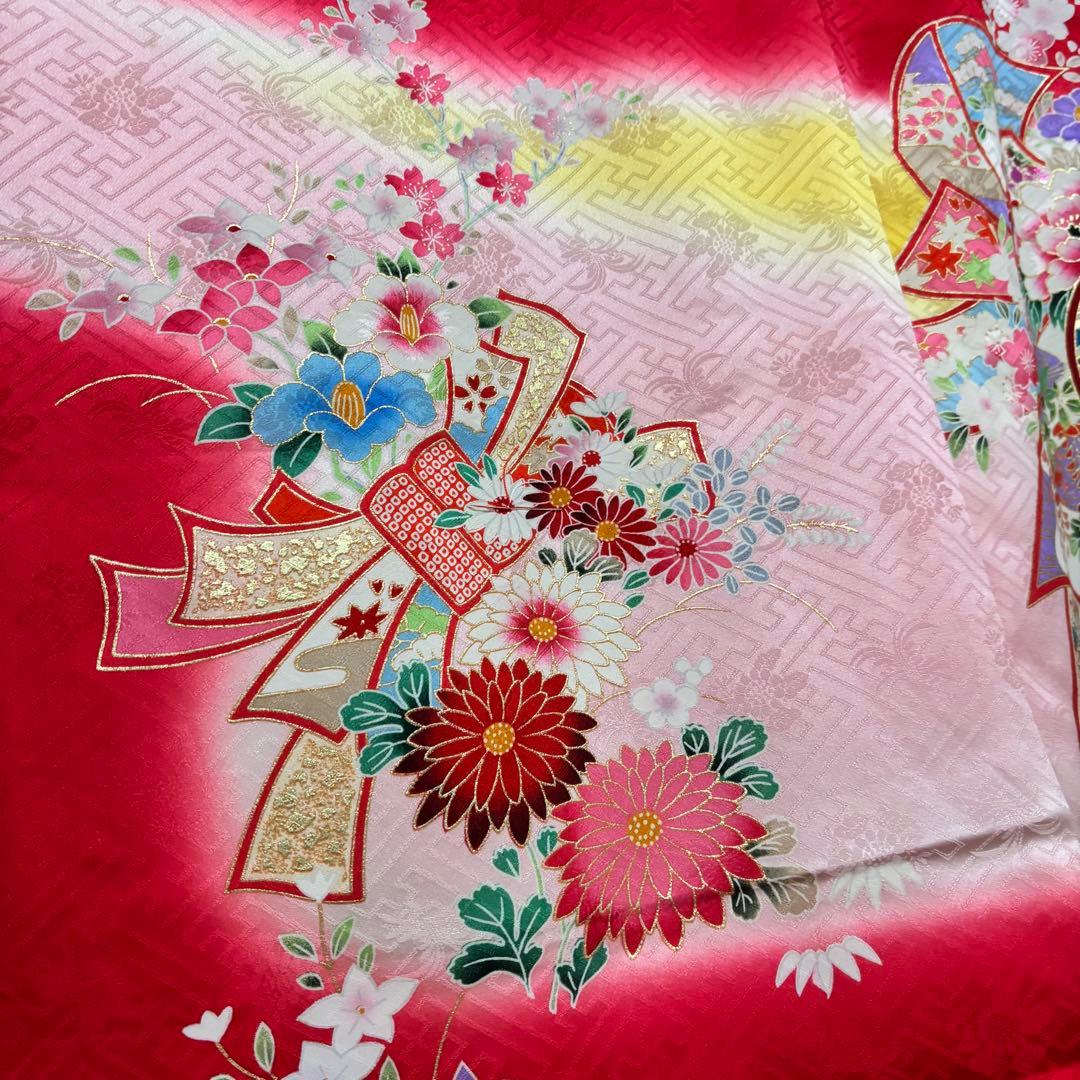 京友禅 正絹 多色箔技法 お宮参り着物 女の子 産着 祝着 のしめ 襦袢付