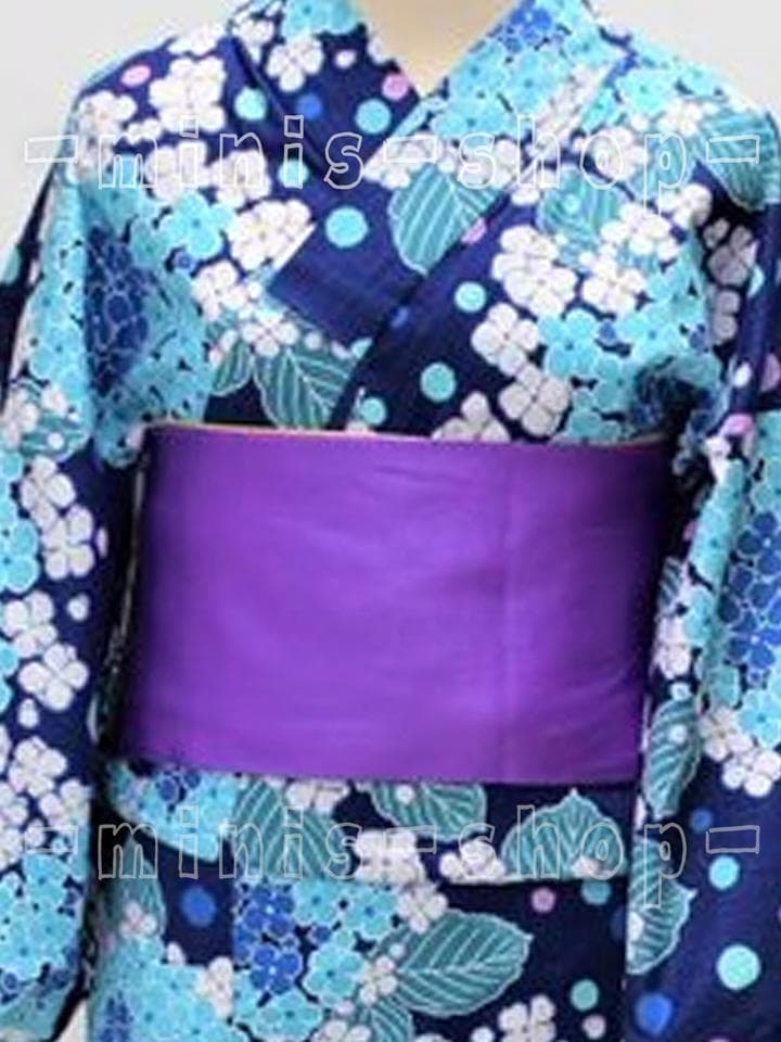 有村架純　プロデュース浴衣　紫陽花　水玉アジサイ　水色ブルー系　変わり織