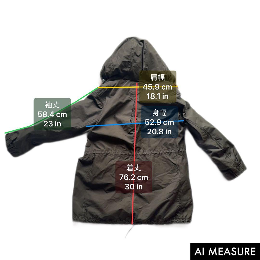 Theory セオリー リアルファー付き モッズコート S カーキ　中綿ライナー