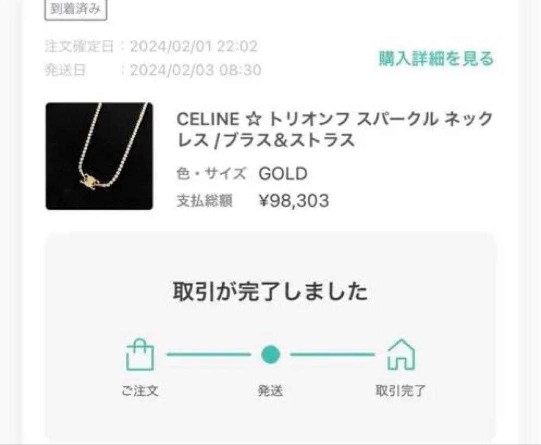 限定値下げ今日までCELINE トリオンフ スパークルネックレス