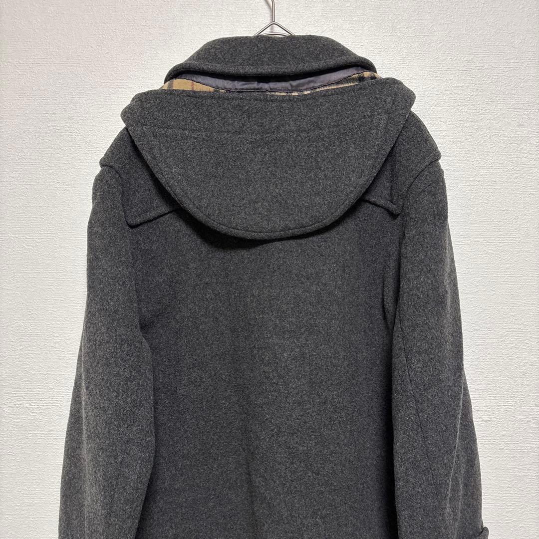 英国製 バーバリーロンドン ダッフルコート 50 L グレー ノバチェック