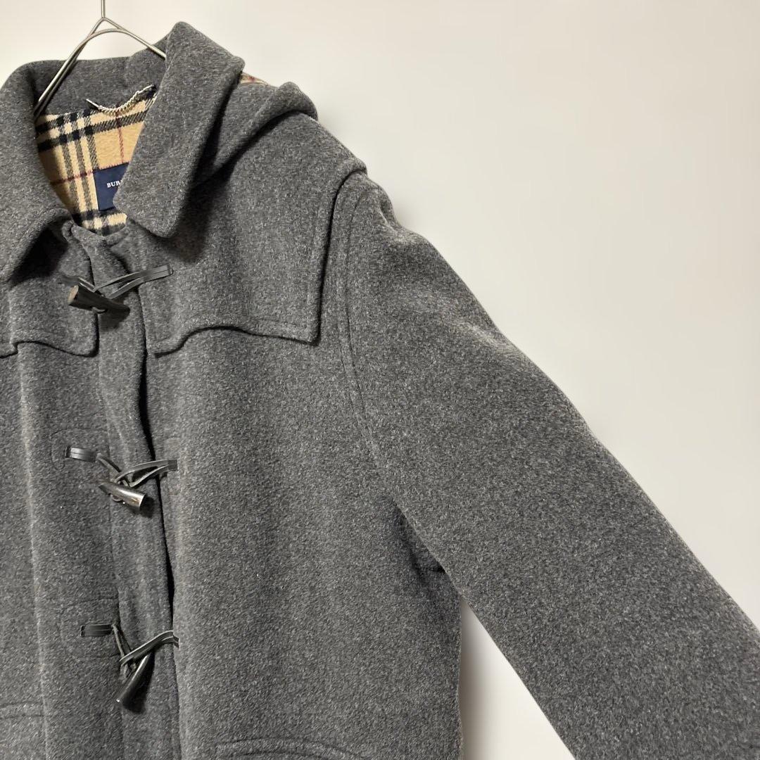 英国製 バーバリーロンドン ダッフルコート 50 L グレー ノバチェック