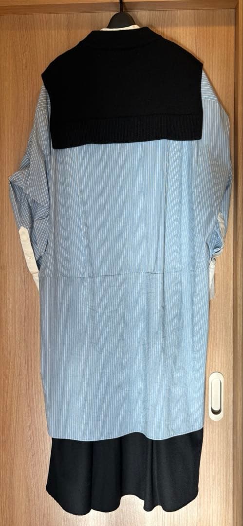 ENFOLD エンフォルド シャツレイヤードロングワンピース