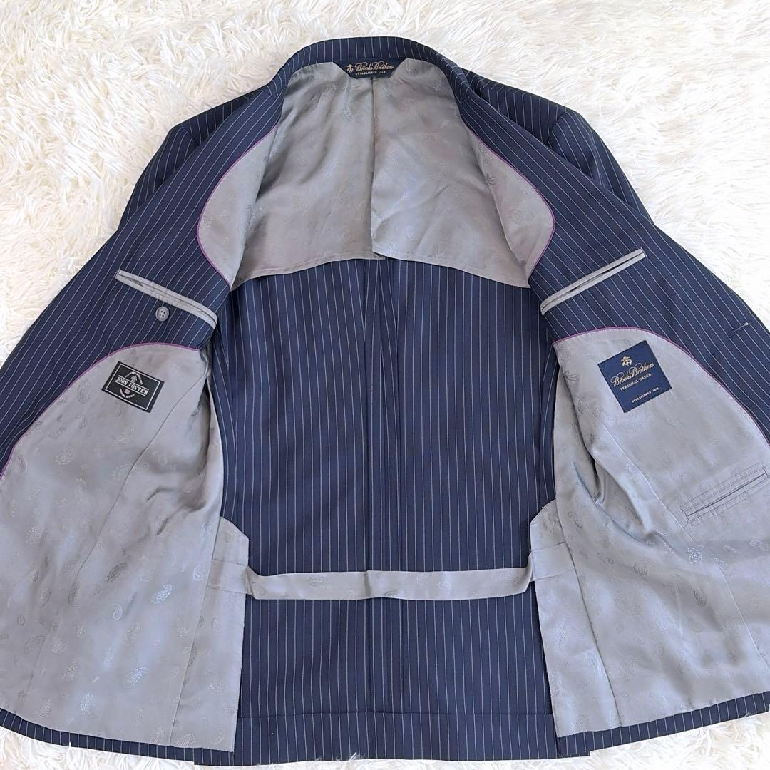 美品✨希少　ブルックスブラザーズセットアップ　ネイビー　ストライプ　ペイズリー柄