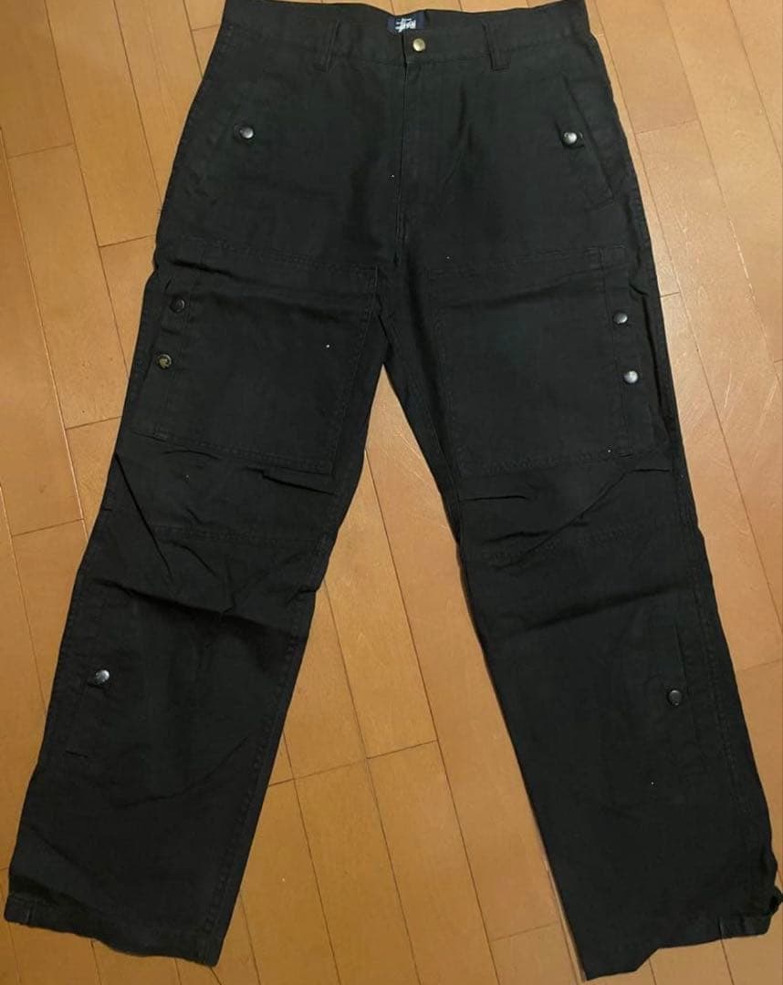 90s ステゥーシー　stussy 紺タグ　old stussy ワークパンツ