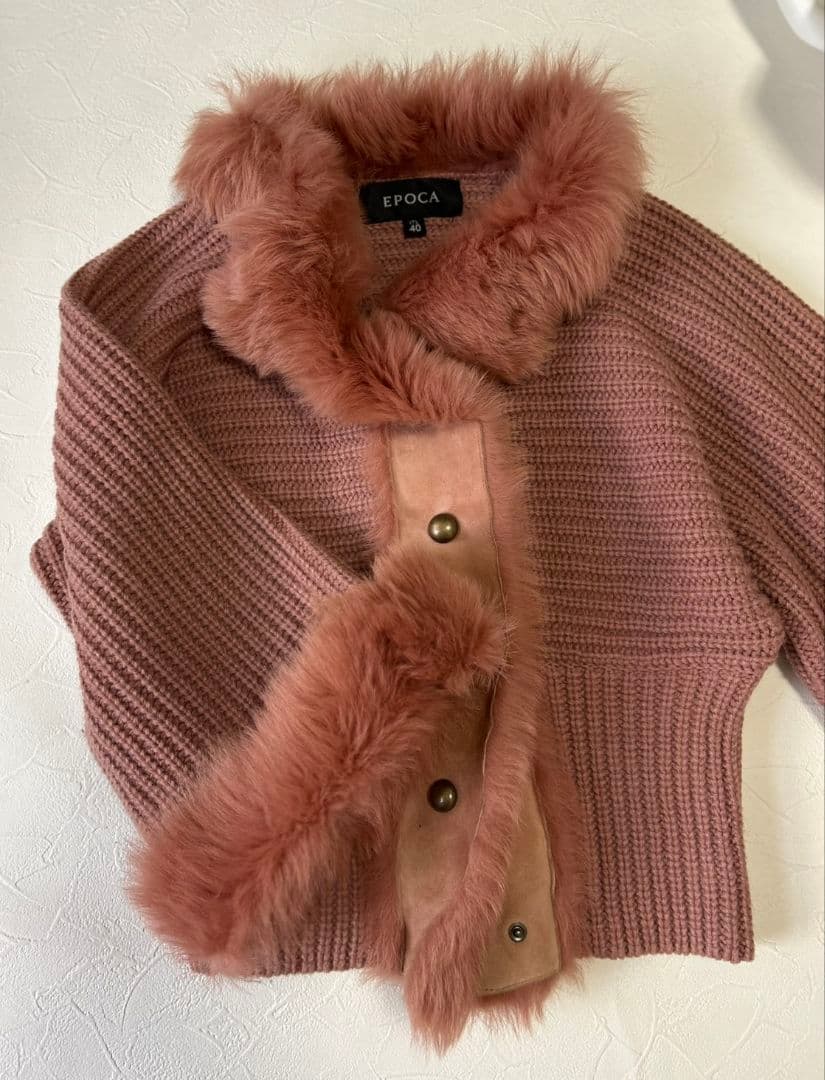 ★希少★エポカ EPOCA ニットファー ニットコート ピンク
