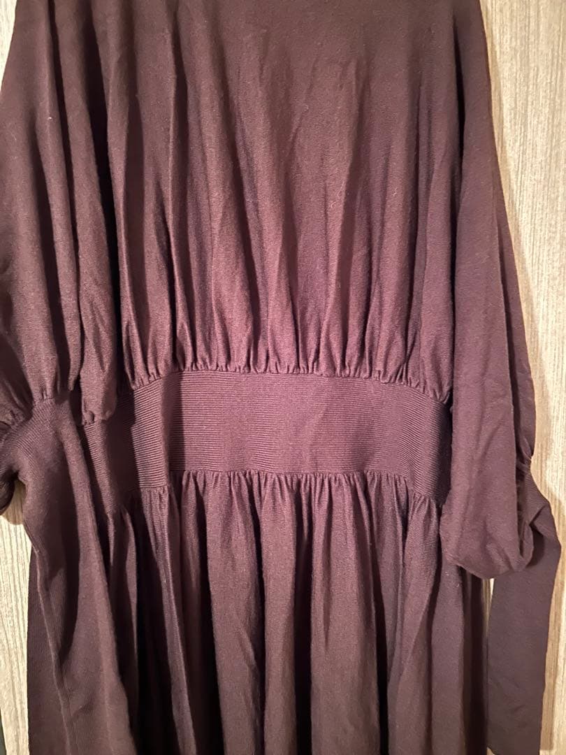 カレンソロジー ドルマンスリーブ　ニットワンピース　茶　新品同様