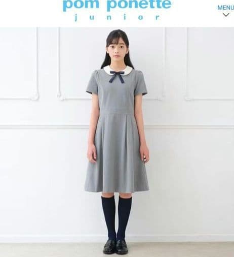 ポンポネットジュニアL (160㎝) ワンピースセット　卒業式中学受験セレモニー