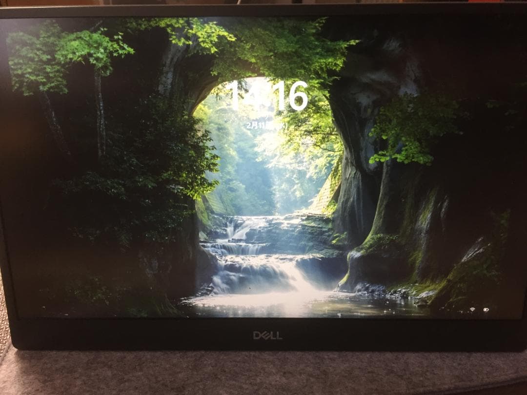美品　DELL デル　P1424H ポータブルモニター シルバー