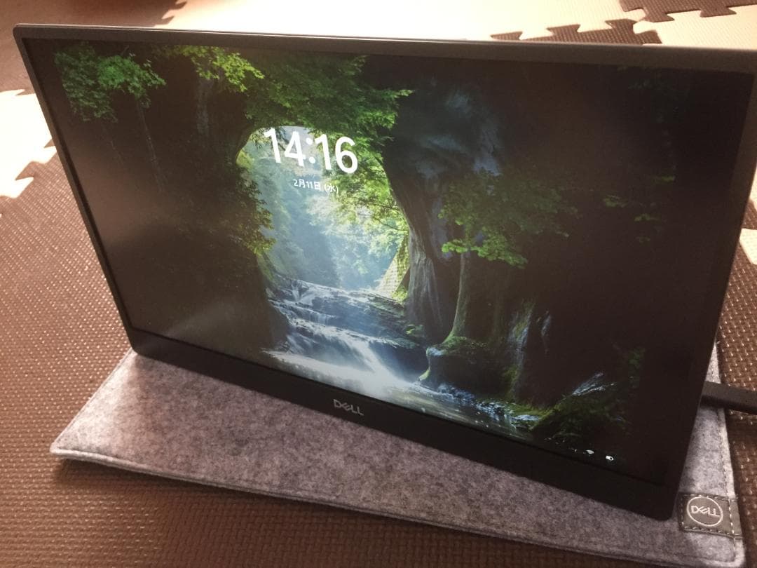 美品　DELL デル　P1424H ポータブルモニター シルバー