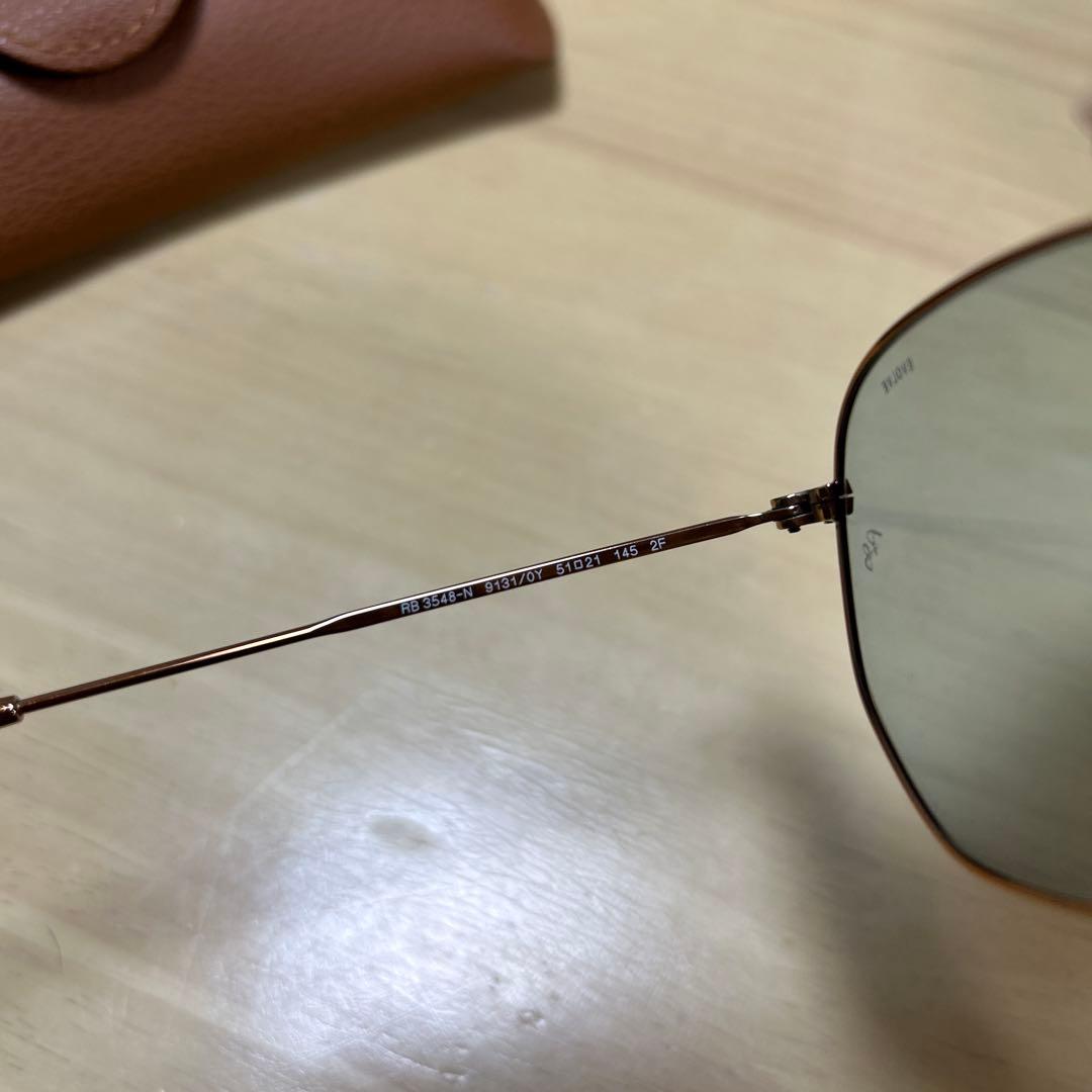 Ray-Ban ゴールド スクエア サングラス RB3548-N レイバン